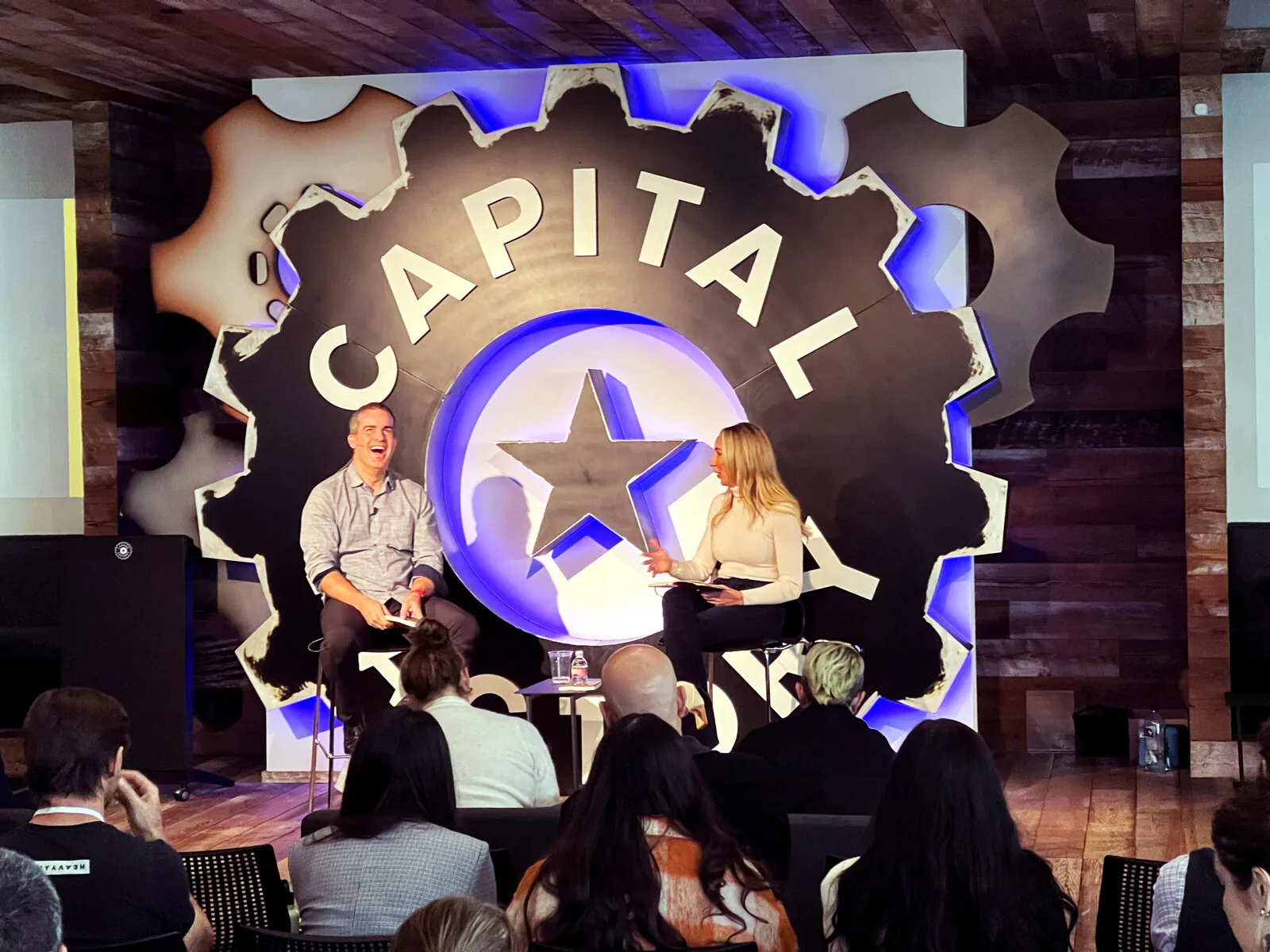 James Benham on stage at Capital Factory