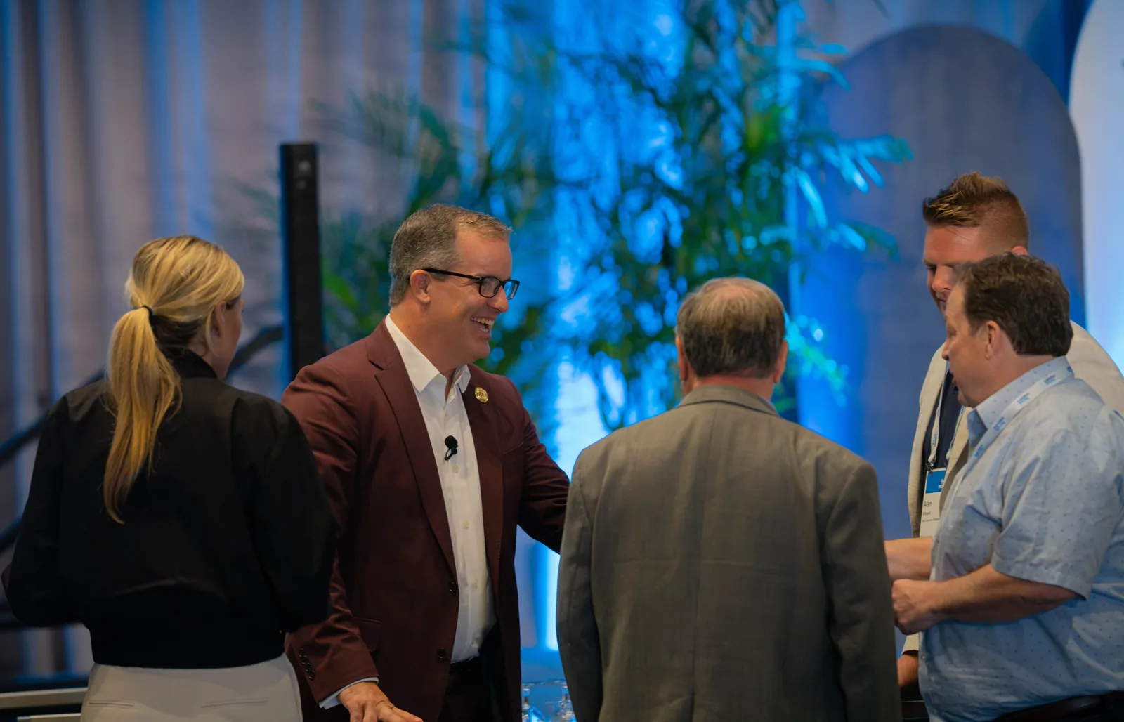 James Benham connecting with attendees after his Forvis Mazars keynote
